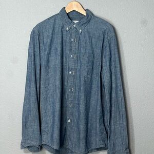 Men's Blue Button-Up Shirt